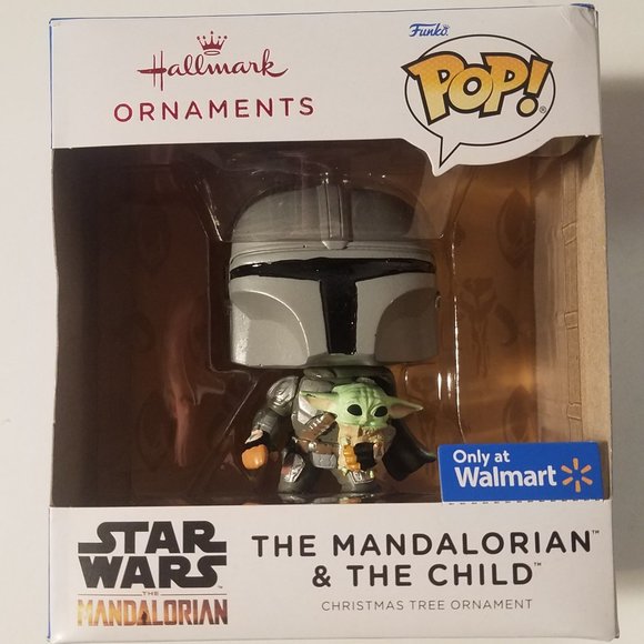 Hallmark Star wars the mandalorian and the child christmas ornament Funko Pop - Picture 1 of 6